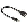 Преходник Mini USB to Female USB 2.0 Type A-B 0.15m Hama 39626